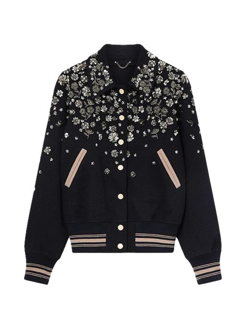 Golden Goosefloral-embellished logo-patch bomber jacket Golden Goose | GWP02742.P002595.51119MIDNIGHT BLUE